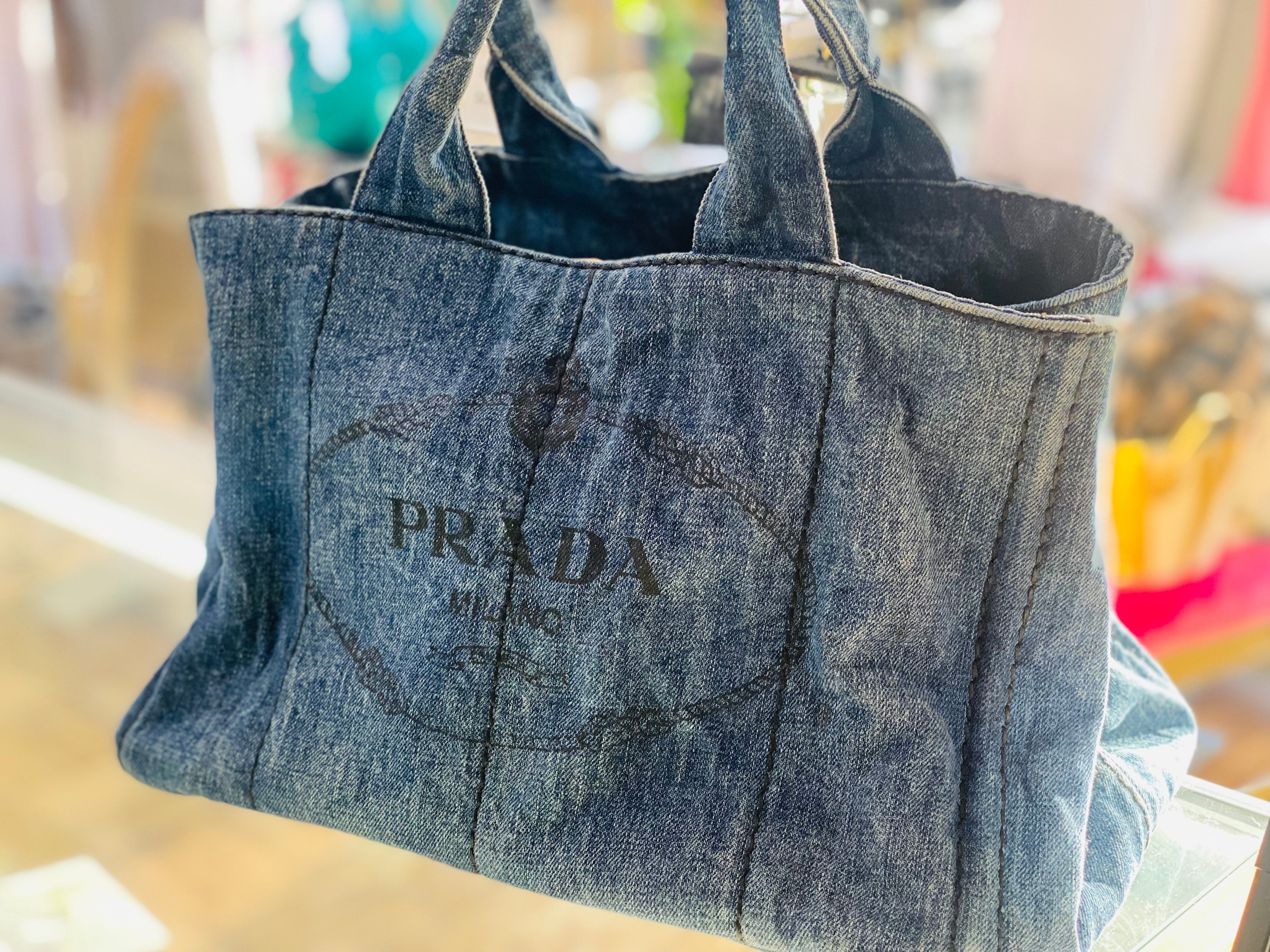 正規品】 PRADA ナイロン トートバッグ DENIM B7699 ギャランティ 