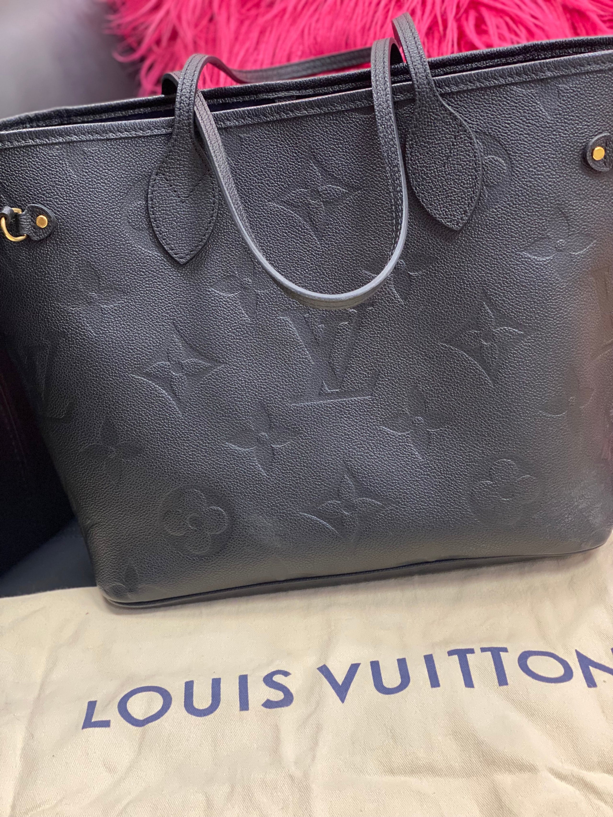 Louis Vuitton Giant Empreinte MM Black Neverfull La Glam Consignment Boutique