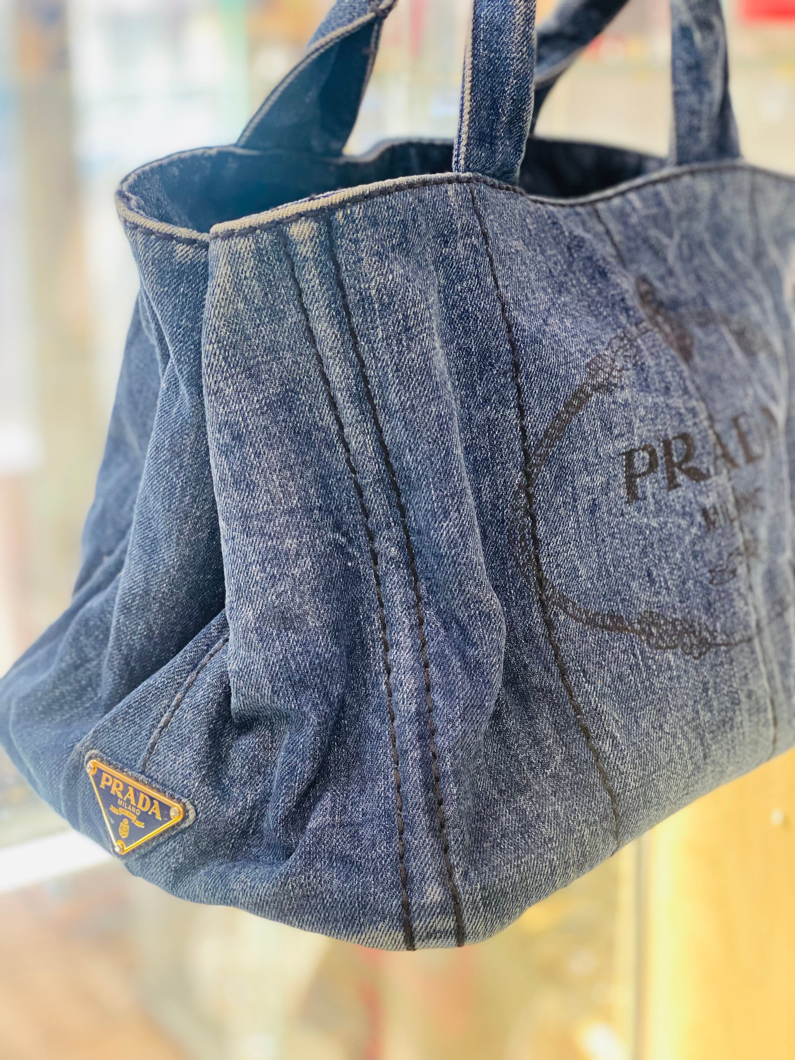 Prada large logo tote La Glam Consignment Boutique